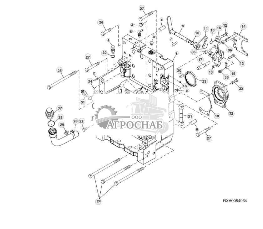 Кулачок PTO, корпус, рычаги переключения и измерительный прибор (тип 3) 